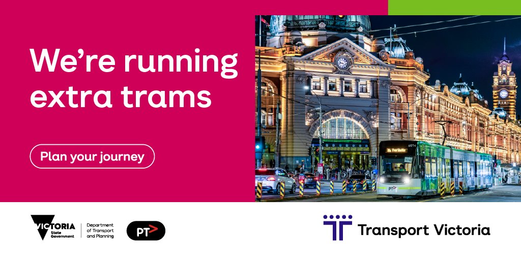 yarratrams's tweet photo. Heading to @JohnCainArena tonight to see U.K comedian Jimmy Carr? We've got extra trams to get you to and from the big show!
Details: https://t.co/qTF6Q4WRWu
Plan your journey https://t.co/TXiiaUZGtV
#PTV #laughsfunny https://t.co/GANrUoxYYV