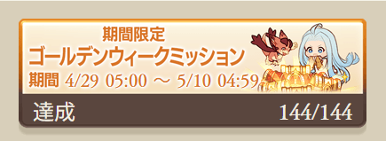 ゴールデンウィーク…完