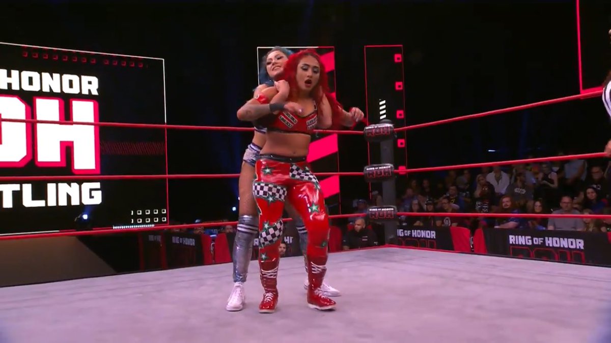 SkyeBlueNews's tweet photo. Photos of Skye Blue vs Miranda Alize for Ring of Honor Episode 13 on the 7th May 2023.

#RingofHonor #SkyeBlue #MirandaAlize #Wrestling #ProWrestling https://t.co/U5jyi0QlTI