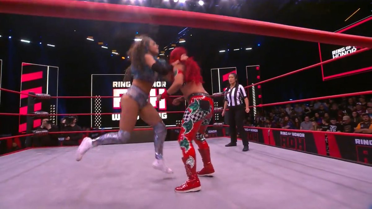 SkyeBlueNews's tweet photo. Photos of Skye Blue vs Miranda Alize for Ring of Honor Episode 13 on the 7th May 2023.

#RingofHonor #SkyeBlue #MirandaAlize #Wrestling #ProWrestling https://t.co/U5jyi0QlTI