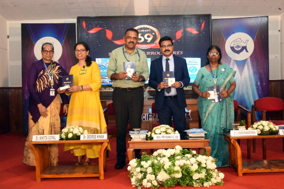icarcift's tweet photo. Women-Led Startup Innovation 🌱✨
Trueblend Foods Pvt. Ltd. launched its Pixie Meal functional snack range during the 69th Foundation Day celebrations of ICAR-Central Institute of Fisheries Technology
Seed Cycling Bars &amp; Nut Butter Bites developed with ICAR-CIFT support
#ICARCIFT https://t.co/o7bys7ERxs