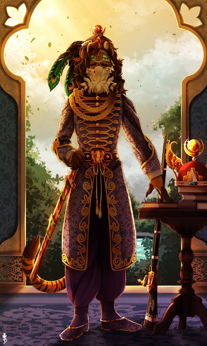 kosro_tiger's tweet photo. All hail the Shahanshah, King of kings... Kosrō ! 🐯👑

🎨 Amazing drawing by Taiga Blackfield https://t.co/U8BBW6lgzH