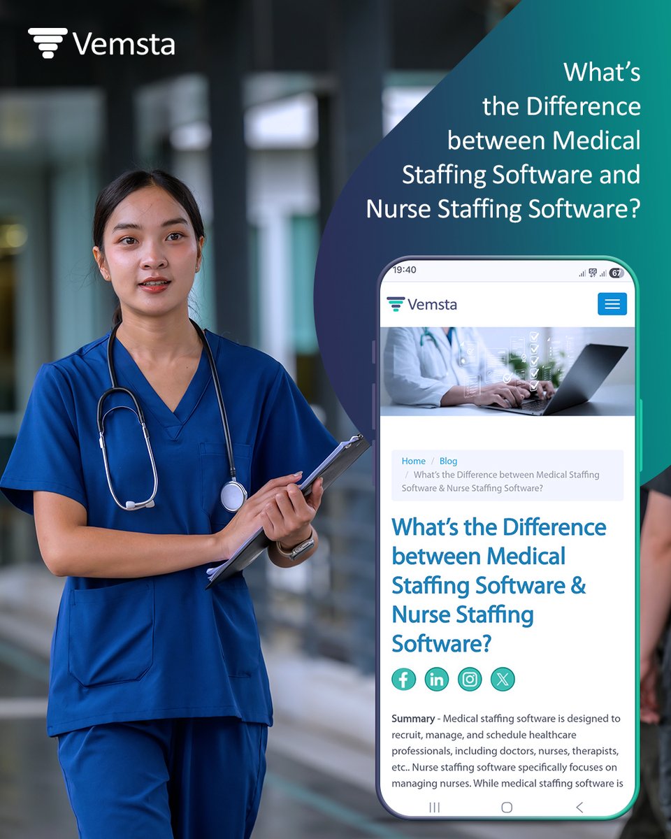 vemsta's tweet photo. Read our blog to learn what separates the two and how to determine which one your agency or facility needs.

https://t.co/c13wCNm5dM

#Vemsta #HealthcareOperations #HospitalLeadership #HospitalStaffing #PredictivePlanning #HealthcareInnovation #VendorNeutral https://t.co/WXsbWGFjtm