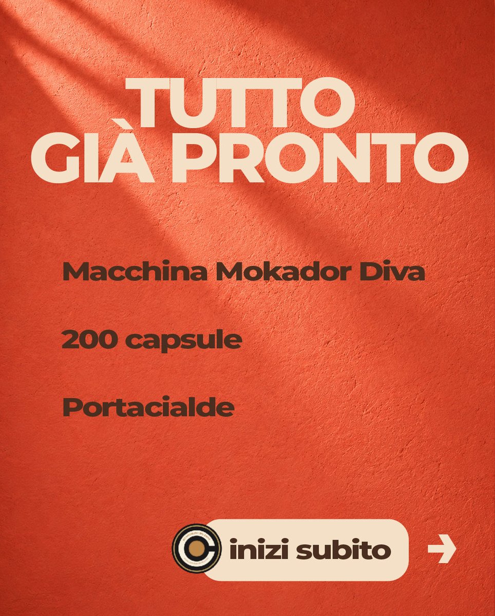 capsuleandcoffe's tweet photo. Al caffè in ufficio ci pensiamo noi.

☕ macchina Mokador Diva
☕ 200 capsule
☕ portacialde

👉 tutto pronto, da subito

Già scelto da molti uffici.
Ne sono rimasti pochi.

📲 Scrivici su WhatsApp
+39 349 7630264

📍 Fano • Marotta • Fossombrone

🌐 https://t.co/HDjklec08I https://t.co/DJTGRrEwcU