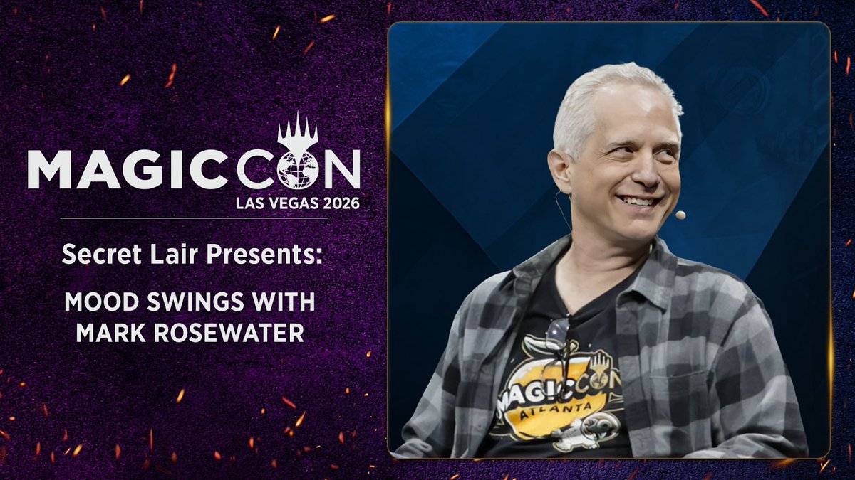 wizards_magic's tweet photo. Mark Rosewater pulls back the curtain on the creative journey of creating Mood Swings at #MCVegas, 28 years in the making!

This is your chance to hear the story directly from the person who brought it to life. https://t.co/8TFji6fudB https://t.co/5ItckxOnat