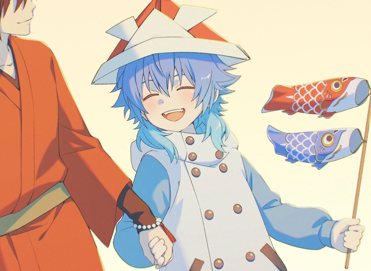 tiisai_tonakai's tweet photo. #dmmd #紅蒼 
こどもの日🎏 https://t.co/aqzHhXx57Z