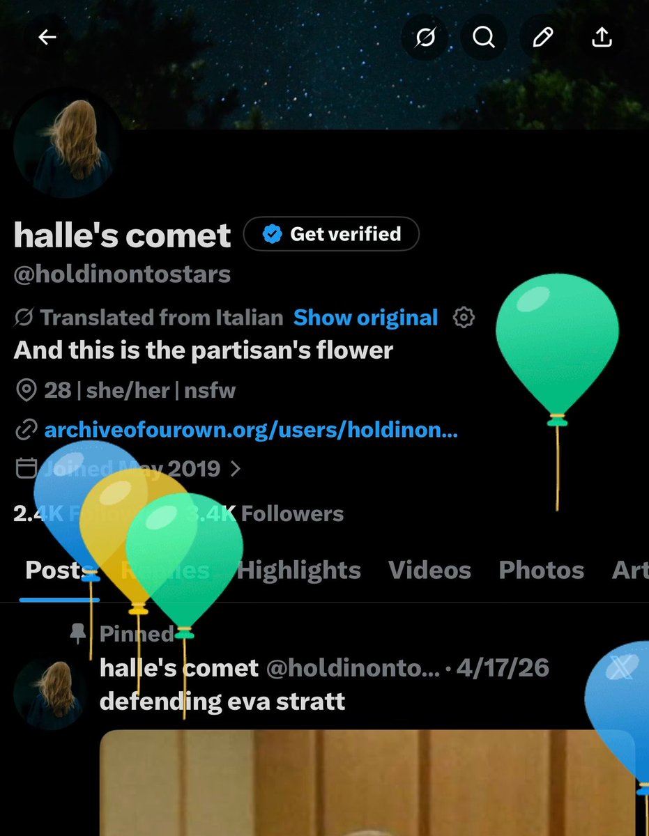 halle's comet tweet media