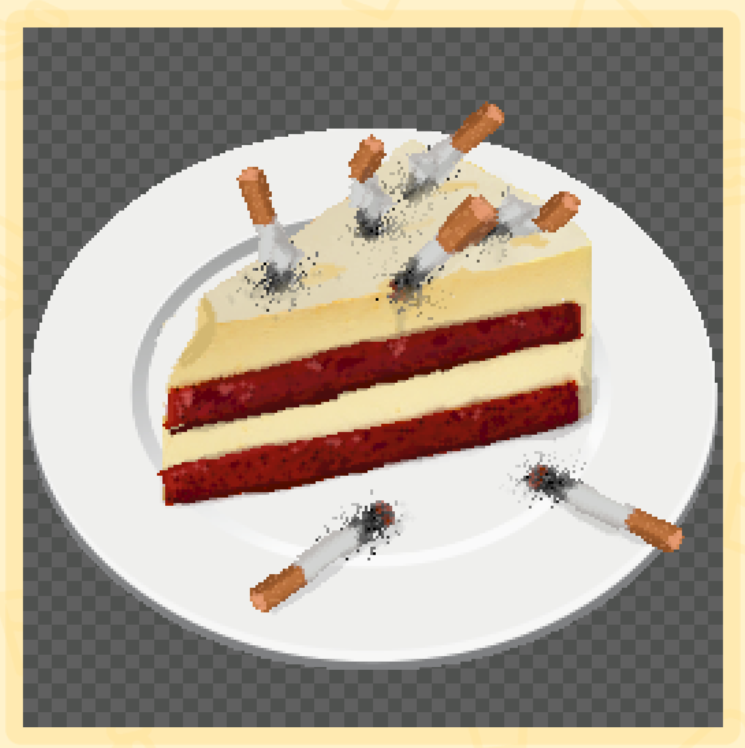 InfinitPanic's tweet photo. I dubbed it the Marlboro Red Velvet cake
#tomodachilife https://t.co/zXdSrGJ896