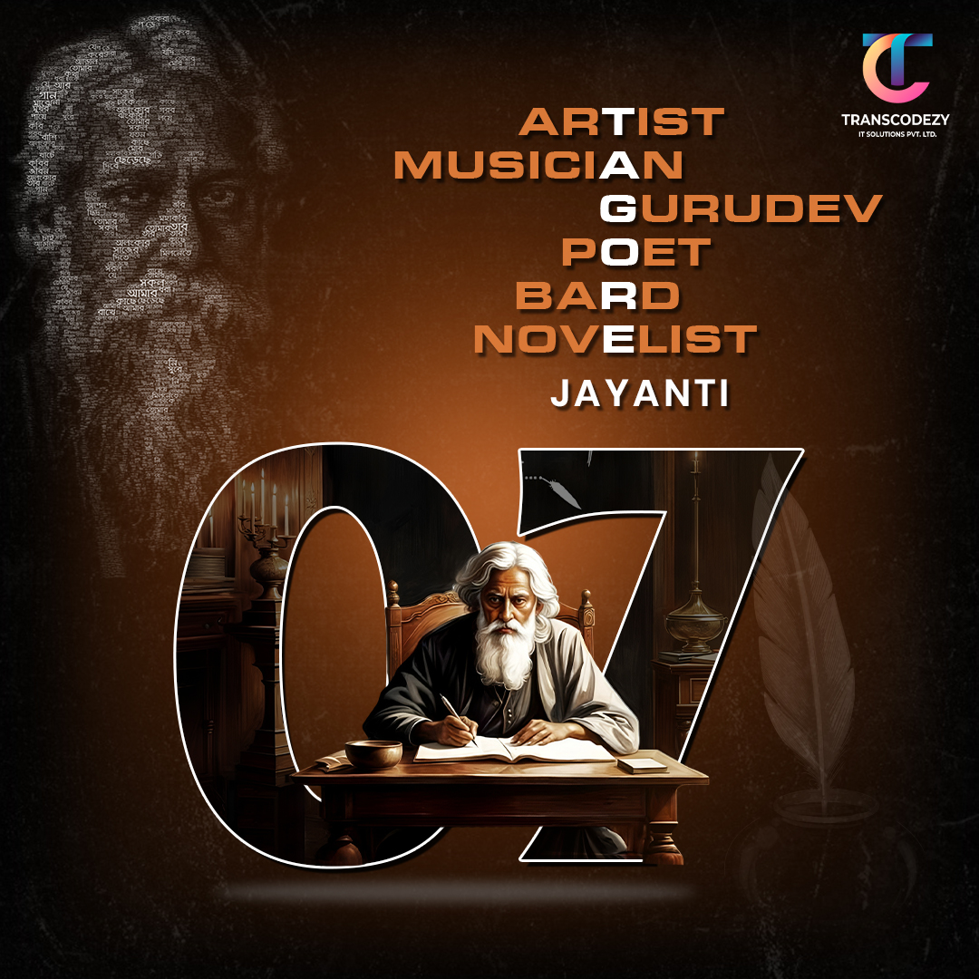 Transcodezy_IT's tweet photo. 🌼 Honoring Rabindranath Tagore Jayanti 🌼
A poet, philosopher &amp; Nobel laureate whose words still inspire the world.
📖 Read. Reflect. Share.
✨ “Where the mind is without fear…”
#rabindranathtagore #tagorejayanti #indianliterature https://t.co/NNeYLl47uN