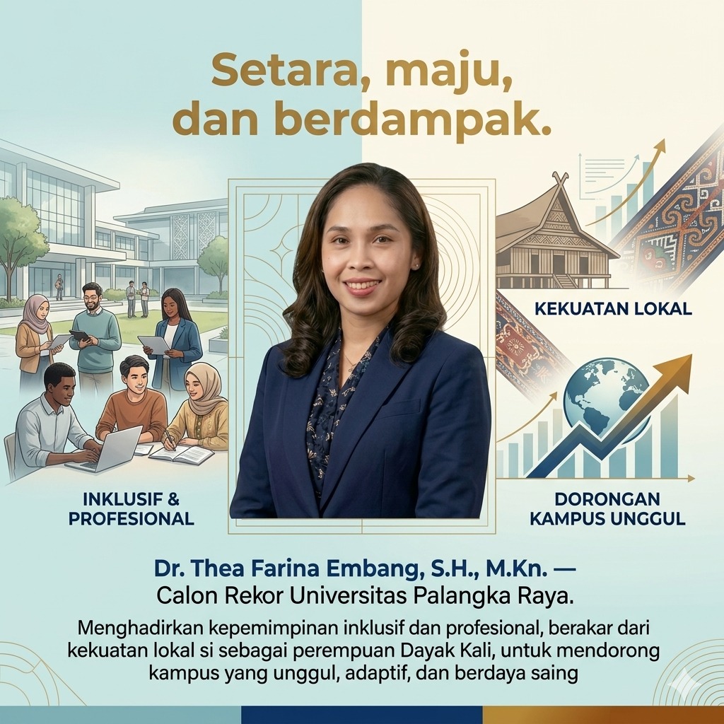 CindyMoza09's tweet photo. Kepemimpinan yang bijak dan kolaboratif dari Dr. Thea Farina Embang diharapkan mampu memperkuat kualitas pendidikan dan riset di Universitas Palangka Raya https://t.co/ua8LBNLkfR