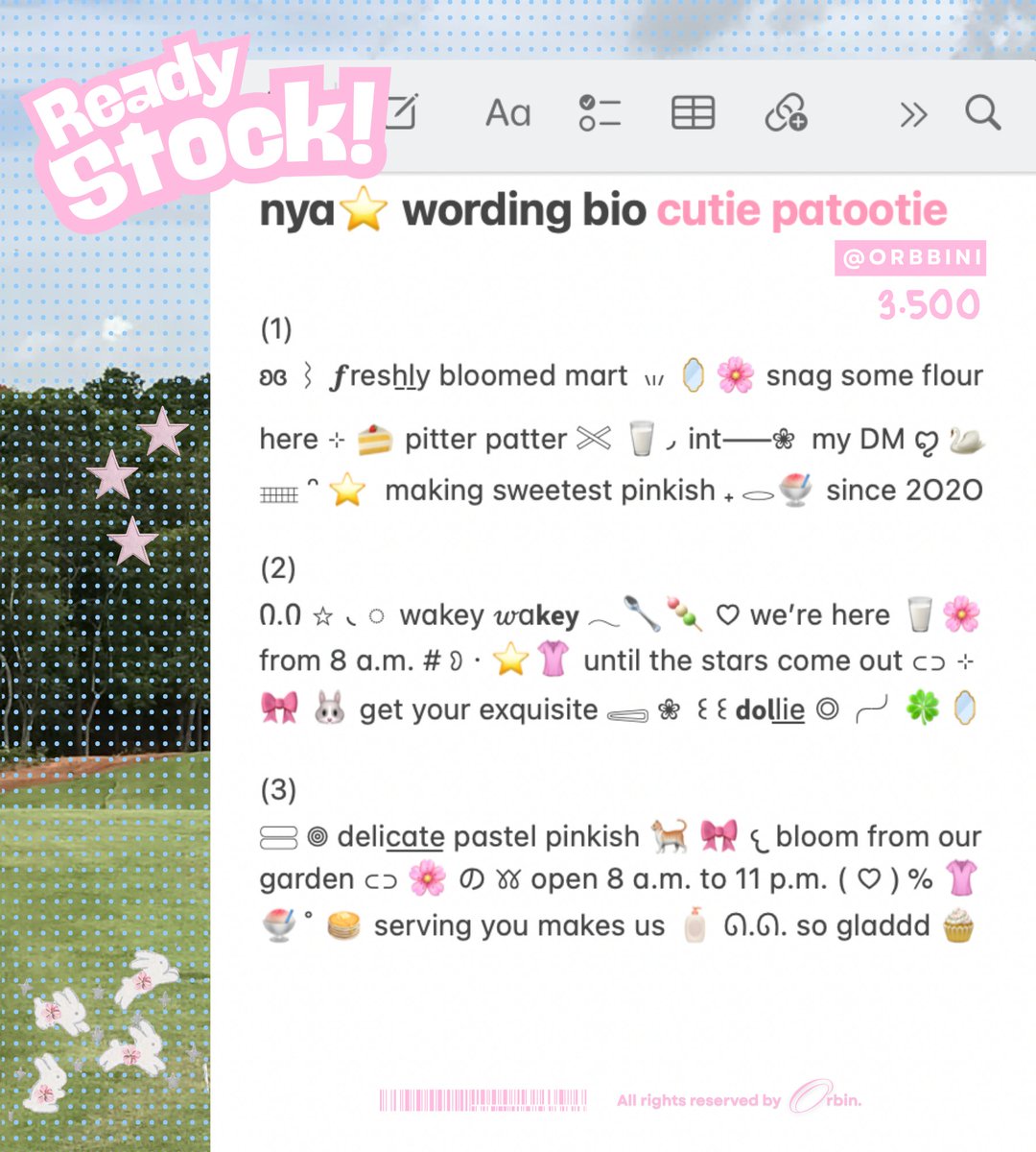 nya⭐️ wOrding layout 📌OPTIP CHERISH tweet media