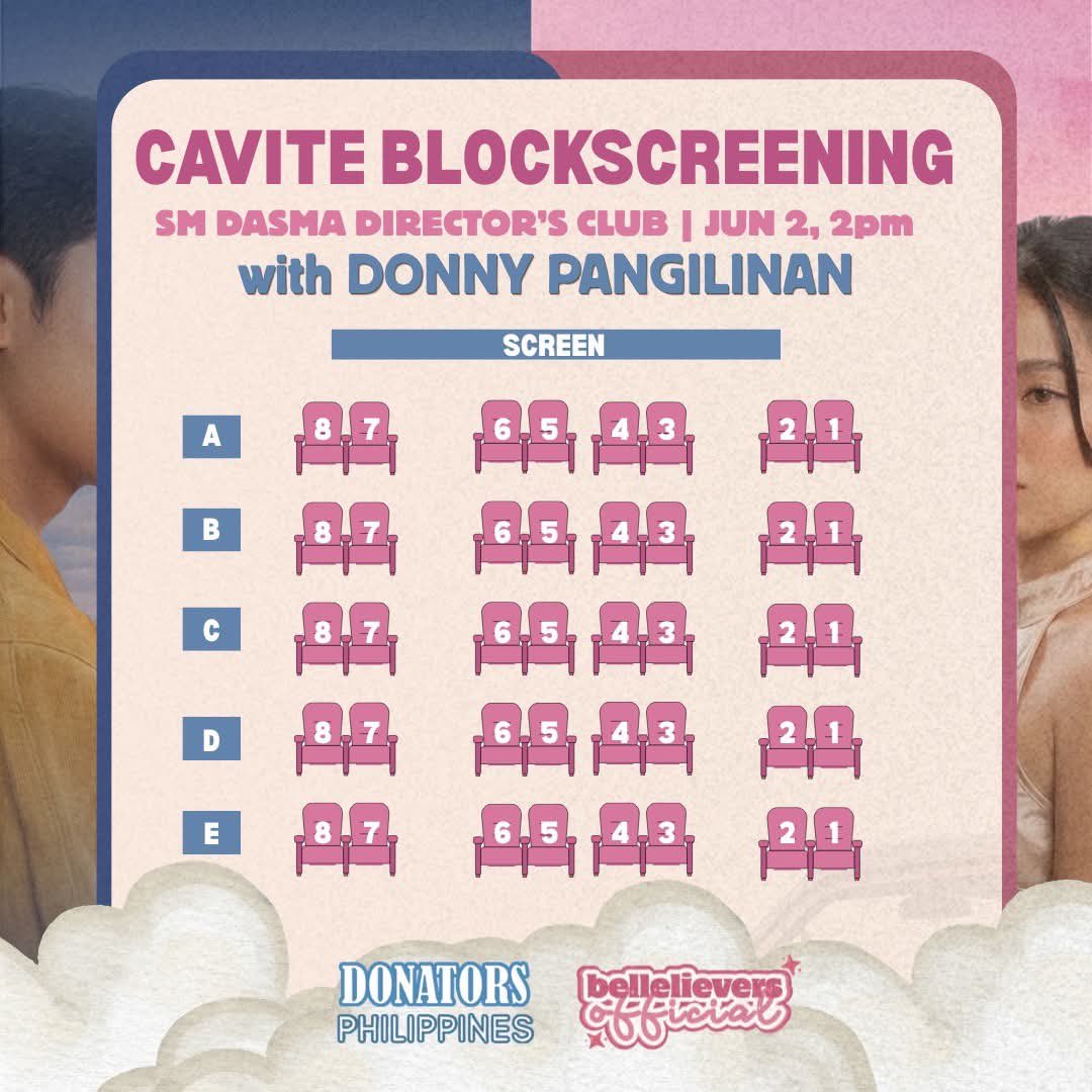 SM Dasma, here we come! 🎬

We’re officially opening our #TayoSaWakas blockscreening in Dasmariñas, Cavite — for only ₱600 💙

Choose your preferred seat through the form and secure your spot with us!

JUNE 02 | 2:00 PM
💌 forms.gle/2cR8WxYjGKkdv3…

Limited slots only.