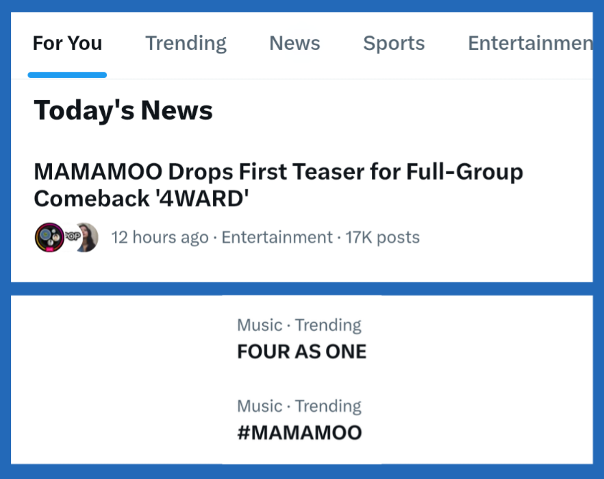 MAMAMOO CHARTS (moving 4WARD) tweet media