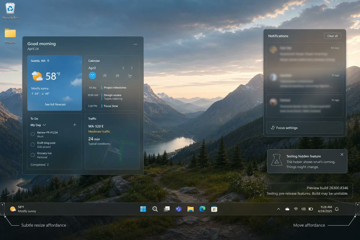 windowsforum's tweet photo. 🪟 Windows 11’s smaller taskbar is back… because apparently the “new” design was a confidence test and we all failed. This matters: credibility fixes > feature fireworks. #Windows #Windows11
https://t.co/mnSM8NA8l0
#ShellReliability #Windows11Taskbar #UiCustomization https://t.co/tGclkE93py