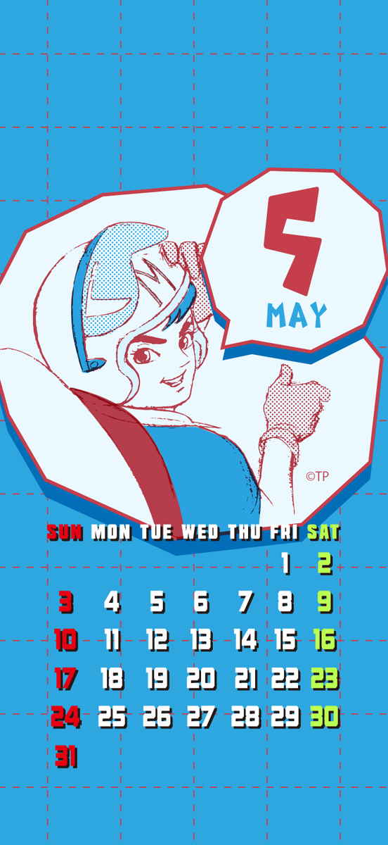 tatsunoko_eng's tweet photo. 📆The Calendar for May is here!📆

This month features Speed Racer!

https://t.co/AGxx2i9cGt

#Tatsunoko #SpeedRacer https://t.co/mwMLj04FXH