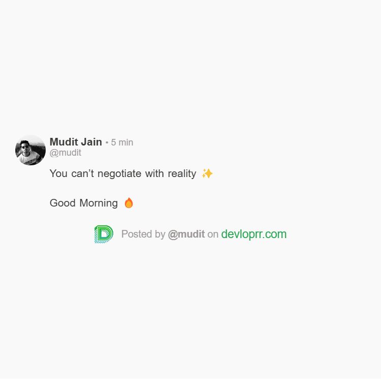 Mudit (devloprr.com) tweet media