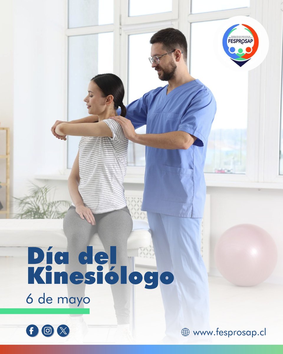 fesprosap's tweet photo. En el Día de las y los kinesiólogos, desde FESPROSAP saludamos con orgullo y reconocimiento su labor 💪🩺✨

Destacamos su aporte fundamental en la recuperación y rehabilitación de pacientes 🏃‍♂️🦵, así como su compromiso permanente con la calidad de la atención en salud ❤️🏥🤝 https://t.co/vIHyNTDdRb