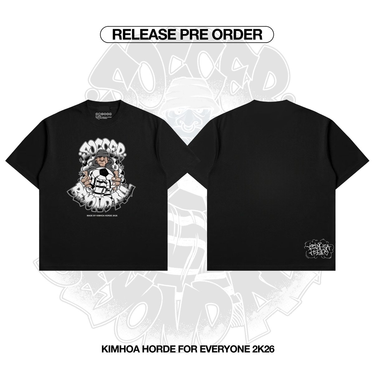kimhoaboys's tweet photo. RELEASE PRE-ORDER 
(For Everyone)

"SOCCER BEYOND ALL" ART 2

Available in 2 colors, black &amp; light grey.

IDR: 150.000 (FP) / 100.000 (DP) (Exclude Shipping)

ORDER NOW! 📩 
CP 1: +62 877-3993-1982
CP 2: +62 878-5532-2327

Made by Kimhoa Horde K-500🥂 https://t.co/6bXWOkwriA