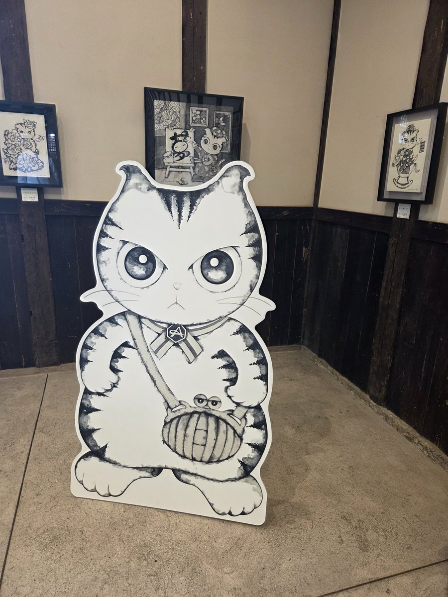 富久錦さんのお店で可愛い猫ちゃんのアートと出会えたよ♡ 心の声を