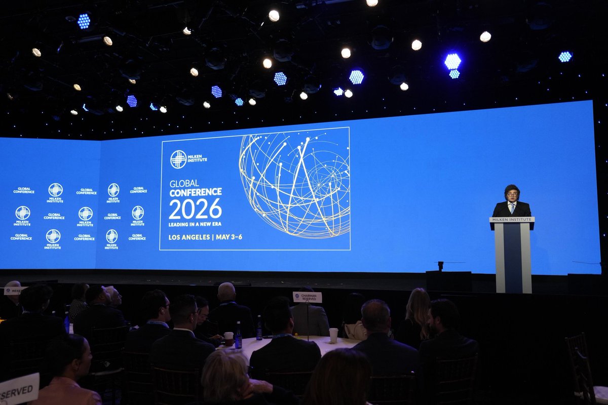 Maravillosa exposición de Milei en el Instituto Milken 2026