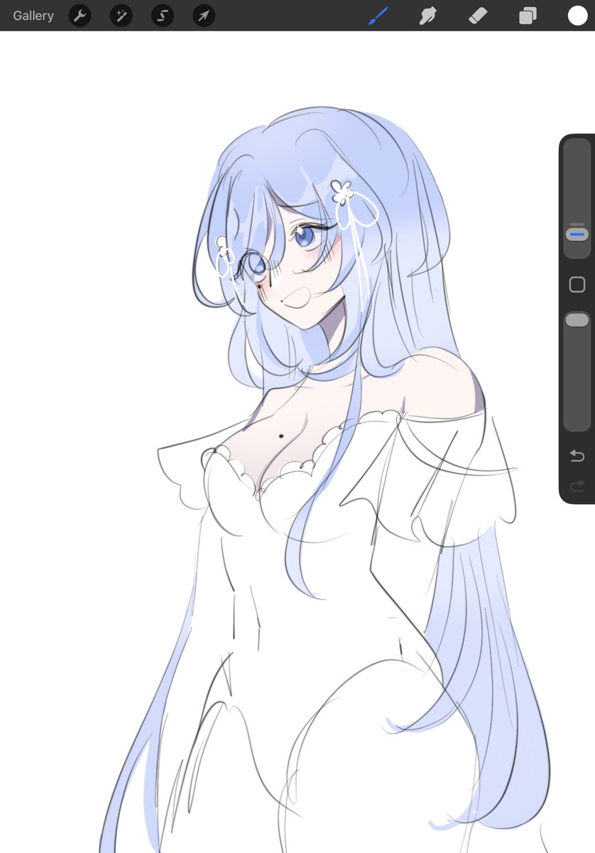 ciniminio's tweet photo. im just sketching random things atp. MIGHT make an adoptable if i can fix it up and figure out if I want the hair to be blue or white.... https://t.co/EYYMttZZ93