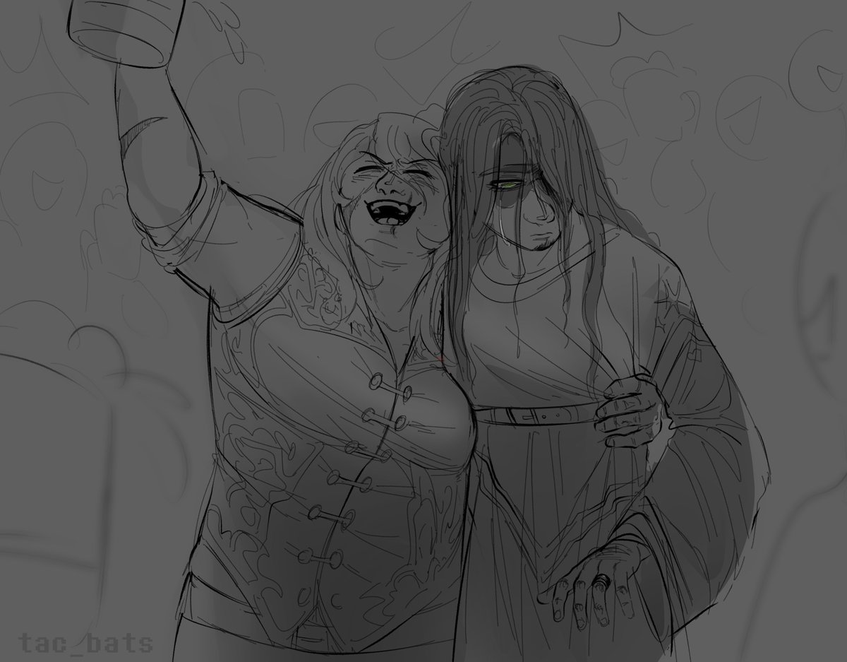 tac_bats's tweet photo. consider it ruined! here's them at the banquet after sealing the barrier! :) #swordmage #undertale https://t.co/5FVNb0yY5b