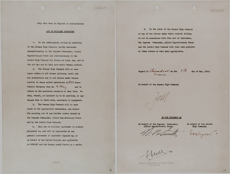 tim39826's tweet photo. @MilHistNow * the Wehrmacht Instrument of surrender https://t.co/WfjyK1qyk8
