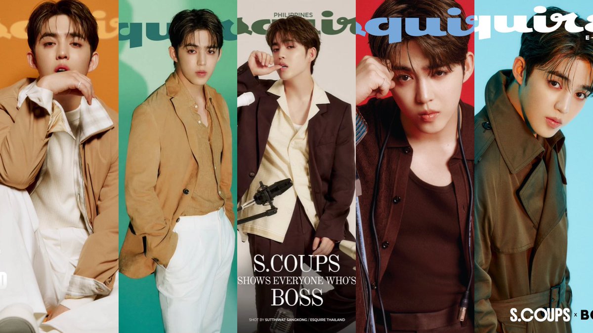 S.COUPS on the May cover of Esquire Thailand, Singapore, Philippines, Malaysia, and Korea 🍒🤍 #에스쿱스