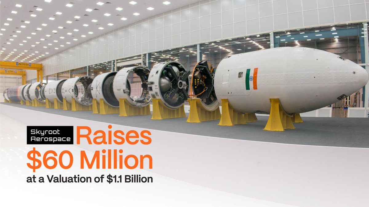 PawanKChandana's tweet photo. A few years ago, building a global rocket company from India felt almost impossible.

Today, Vikram-1, India’s first private orbital rocket, is at the spaceport in Sriharikota — and @SkyrootA has raised $60M at a valutation of $1.1B, backed by some of the world’s most reputed investors. 

The round was co-led by Sherpalo Ventures and GIC, with participation from funds managed by BlackRock, the founders of Greenko Group, Arkam Ventures, Playbook Partners, Shanghvi Family Office, and others. 

Honoured to welcome Ram Shriram, one of Silicon Valley’s most respected investors and a longtime Google board member, to Skyroot’s board.

Now, on to the spaceport with Vikram-1. Excited to get to Lift-off soon. 🔥🚀