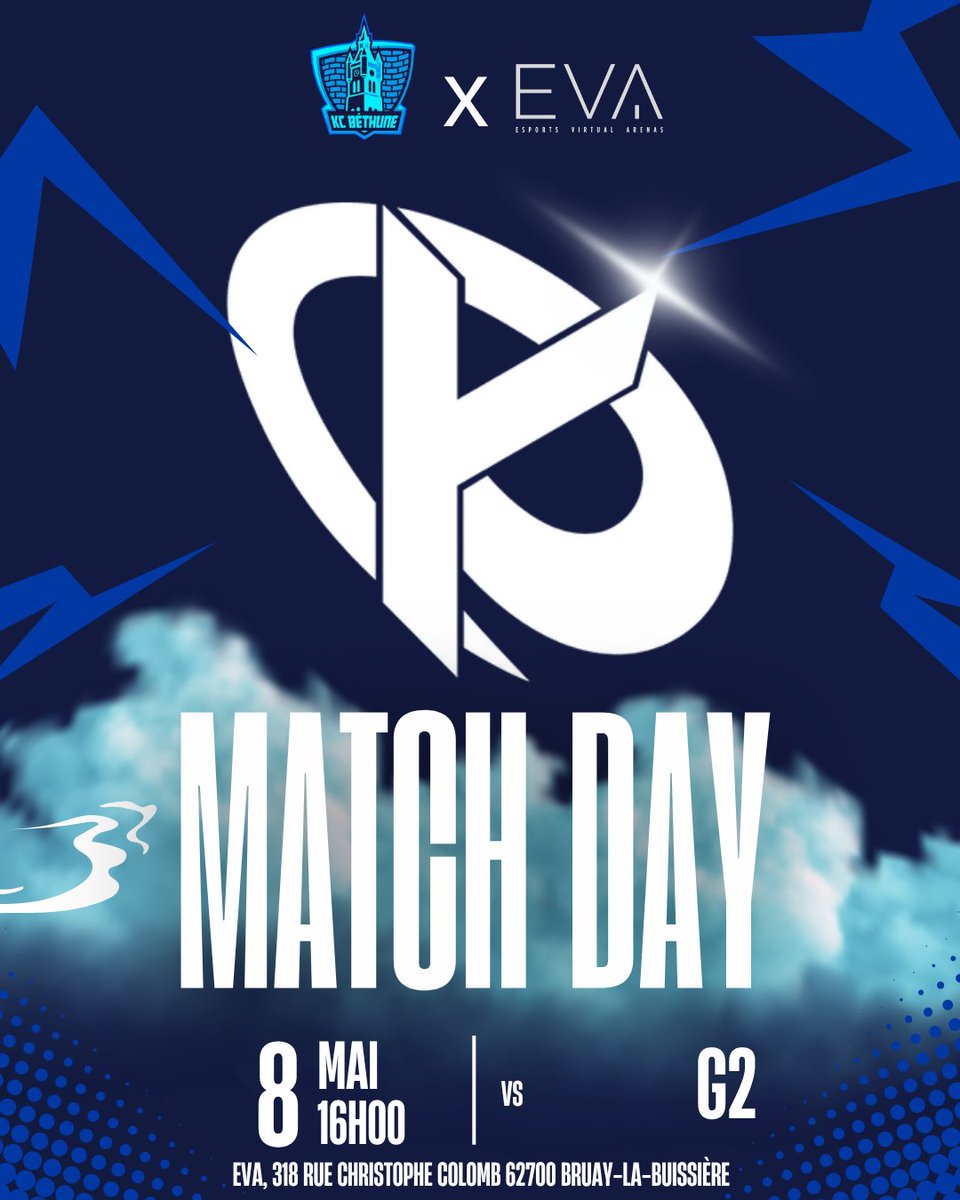 KCorp_Bethune's tweet photo. Vous croyiez pas qu'on allait manquer l'occasion de tarter G2 en 4K 120FPS chez nos amis de EVA BRUAY ?! 🔥

🗓️ Vendredi 8 mai
⌚16h00
🆚 G2

On va montrer que notre petit prodige mérite de défendre nos couleurs 🇫🇷👑

À vendredi ! 💙

#KCWIN #KCORP https://t.co/NTwglnoaJW