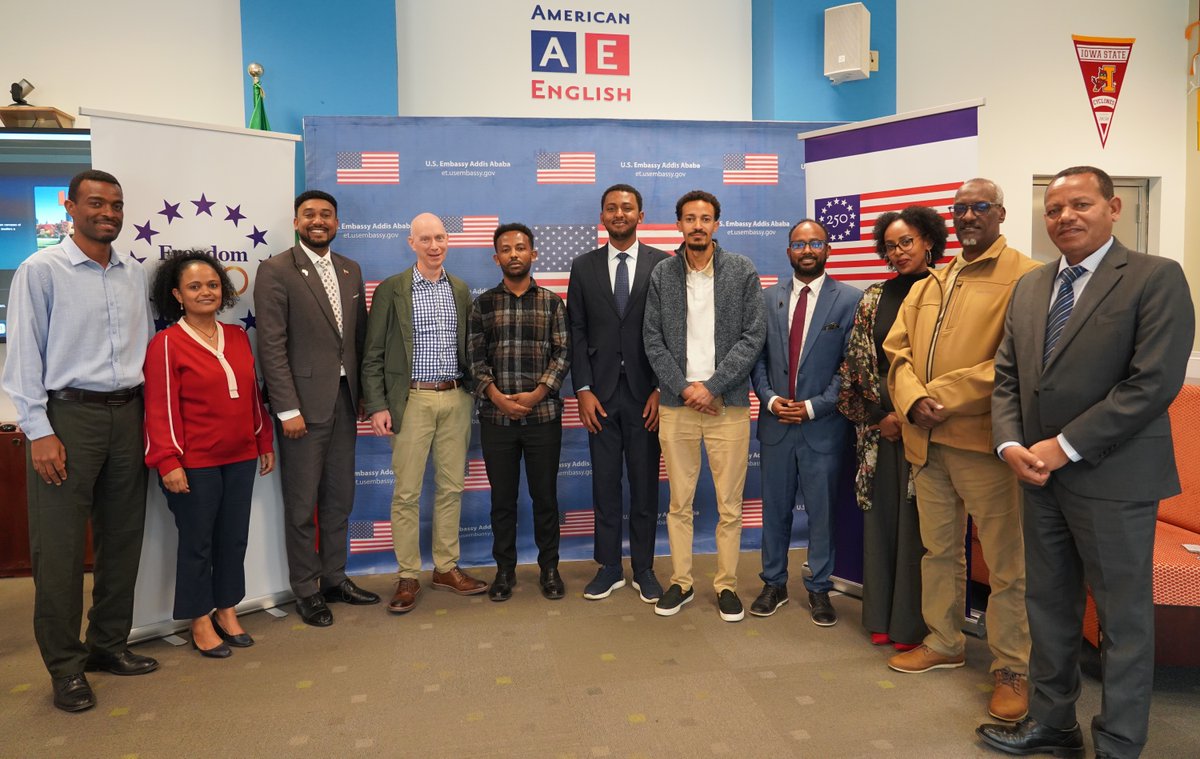 USEmbassyAddis's tweet photo. We recently had an energizing meeting with leaders from five youth associations, and we're excited about what's ahead!

We came together to talk about what really matters to young people and how the U.S. Embassy can better partner with youth ages 15-35.  The conversation covered everything from youth diplomacy and education to civic engagement and leadership development—and the possibilities are huge.

A big thank you to the incredible youth leaders who joined us.  Your vision, energy, and dedication to empowering the next generation inspire us, and we can't wait to see what we'll accomplish together.

#US_Ethiopia