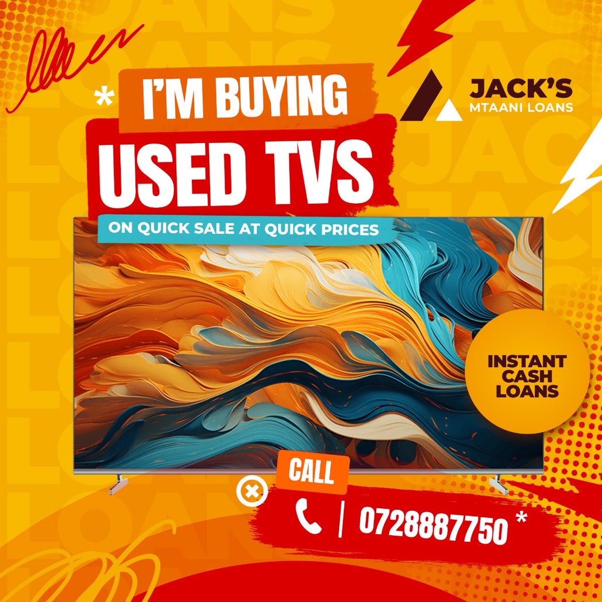 Another day to remind y'all that if you urgently need money then We  do buy Pre-owned TV SCREENS on QUICK sale and we also LOAN out QUICK INSTANT CASH loans on TV SCREENS as collateral. We deal with 43”Inch Screens &amp; above from known brands.
Send photos of the TV to 07-28-887-750