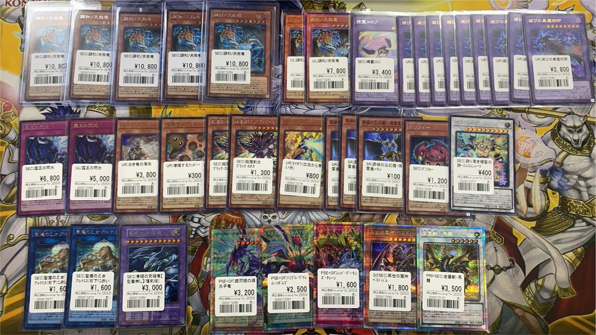 遊戯王販売情報 調和ノ天救竜や滅びの黒魔道師等色々入荷しました