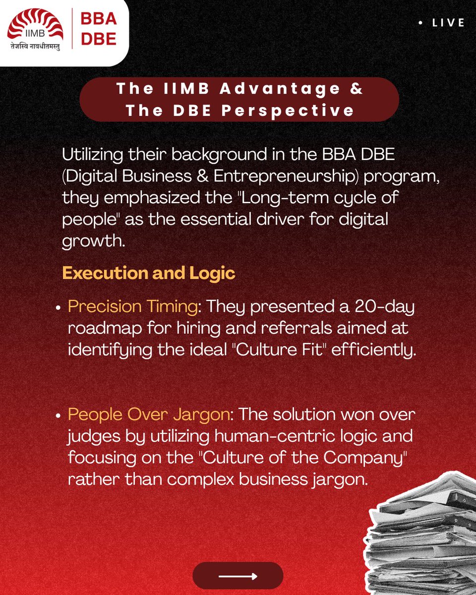 IIM Bangalore BBA(DBE) tweet media