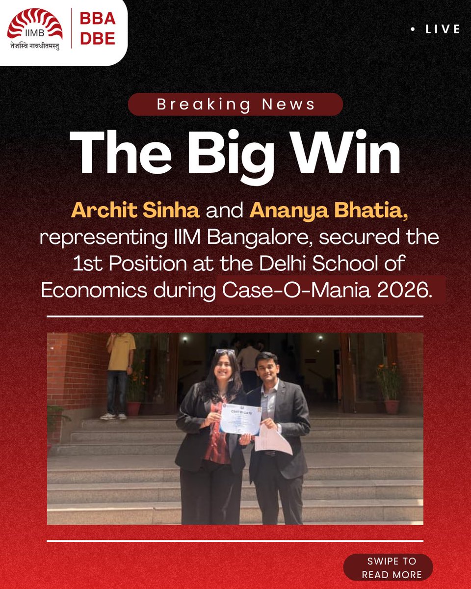 IIM Bangalore BBA(DBE) tweet media