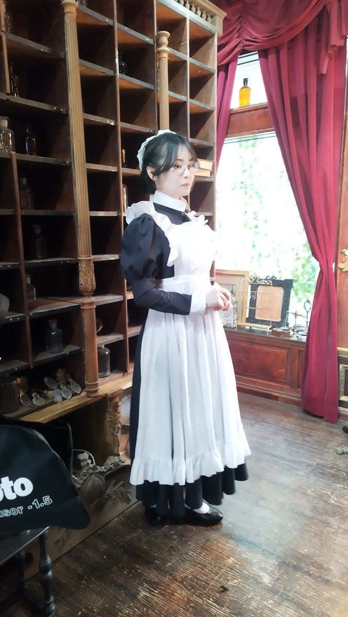 ワンダーパーラー公式 クラシカルメイド服　ロング丈　S c7107296c12f69f9d18215de521a88