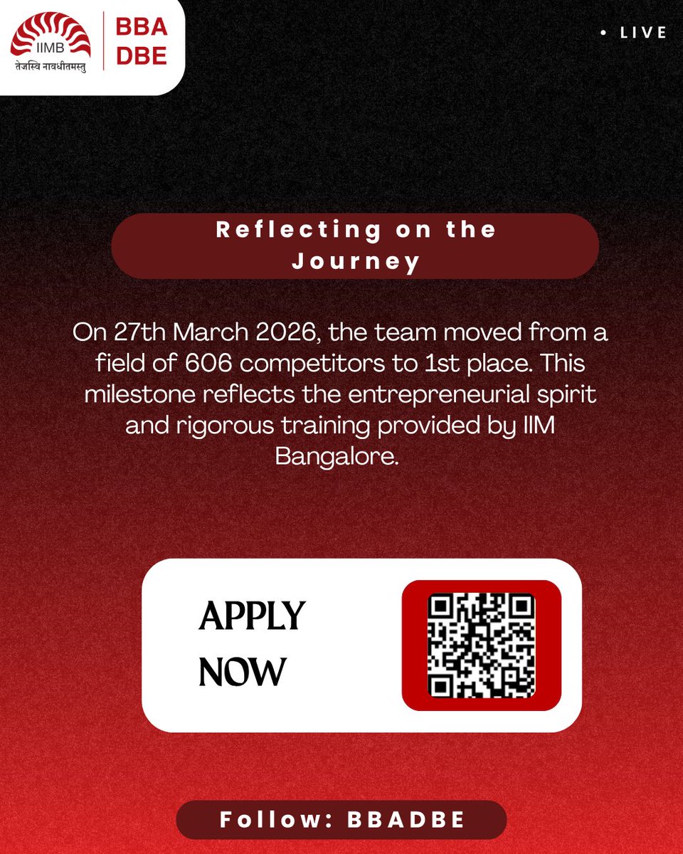 IIM Bangalore BBA(DBE) tweet media