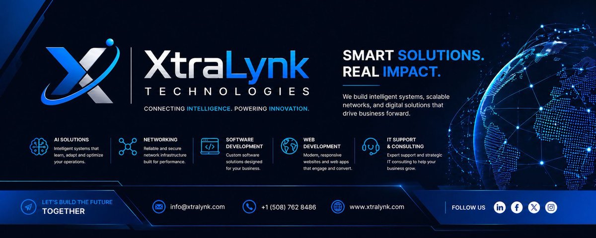 XtraLynkTech's tweet photo. Welcome To XtraLynk Technologies, stay tune! 
#xtralynk #technology #AI #network #games #website #application https://t.co/NSRt6LlxVT