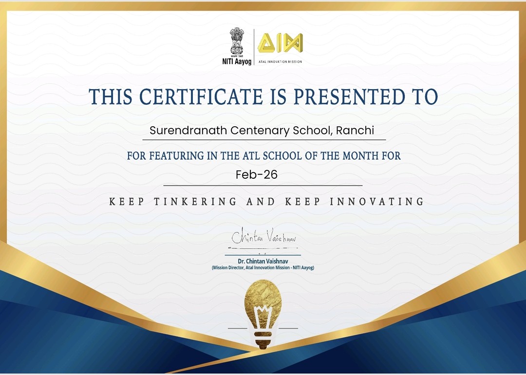 scs_ranchi's tweet photo. Proud Achievers: ATL School of the Month for February 2026. Let's tinker and innovate...
@NITIAayog @AIMtoInnovate https://t.co/MIVz3tdB8H