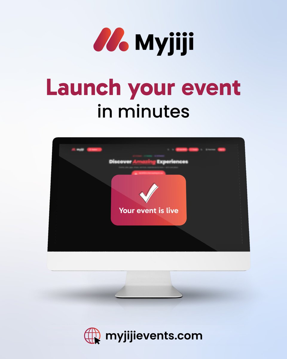 MyjijiEvents's tweet photo. You have an idea for an event. Myjiji gets it live.

No complicated setup. No tech headaches. No back and forth.

Just fill in your details, set your tickets, and hit publish. Your event is live!

Launch your event today: https://t.co/GSnufJz1h7

#RunTheShowWithMyjiji https://t.co/Duvz8KymkC