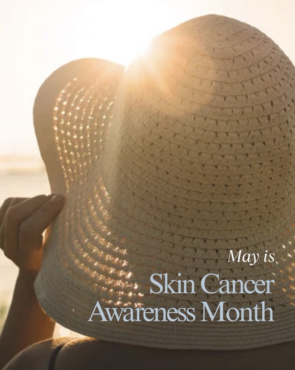 DermMedGroup's tweet photo. May is Skin Cancer Awareness Month ☀️

Skin cancer is the most common cancer in the United States—but many cases are preventable with consistent sun protection and early detection.

#SkinCancerAwarenessMonth #WearSPF #dmgnc #PreventSkinCancer #HealthySkin https://t.co/7ncvwdLcDY
