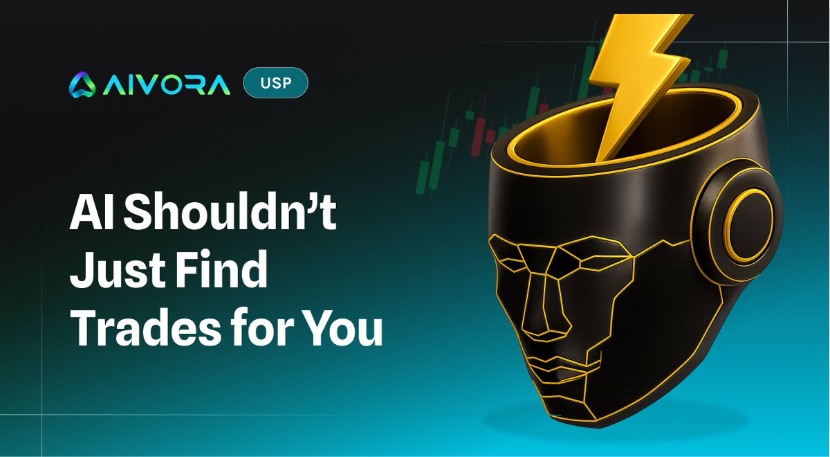 Aivoraex's tweet photo. AI Shouldn’t Just Find Trades for You

Most trading AI focuses on one thing: finding the next opportunity.

More signals. More setups. More alerts.
But more opportunities don’t automatically lead to better decisions.

Because trading problems rarely come from a lack of information. They come from hesitation, overconfidence, poor sizing, and repeated mistakes.
The next layer of AI should do more than surface entries.
🔹 Review your exposure before the next trade
🔹 Detect patterns in your behavior
🔹 Add structure before execution happens

The real value of AI isn’t helping traders do more.
It’s helping them make fewer costly mistakes.

Trade with structure on Aivora 👇
https://t.co/py9FLluAsV

#Aivora #CryptoTrading #AITrading #TradingDiscipline #TradingUX