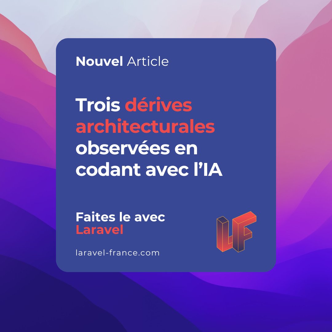 Pourquoi l'architecture devient le nouveau cœur du métier de développeur à l'ère de l'IA générative ?

Ce qu'un après-midi à coder une application de gestion de jeux vidéo avec l'IA m'a réappris sur le DRY, le DIP et la SRP 🎮

➡️ laravel-france.com/posts/trois-de…

#laravel #php