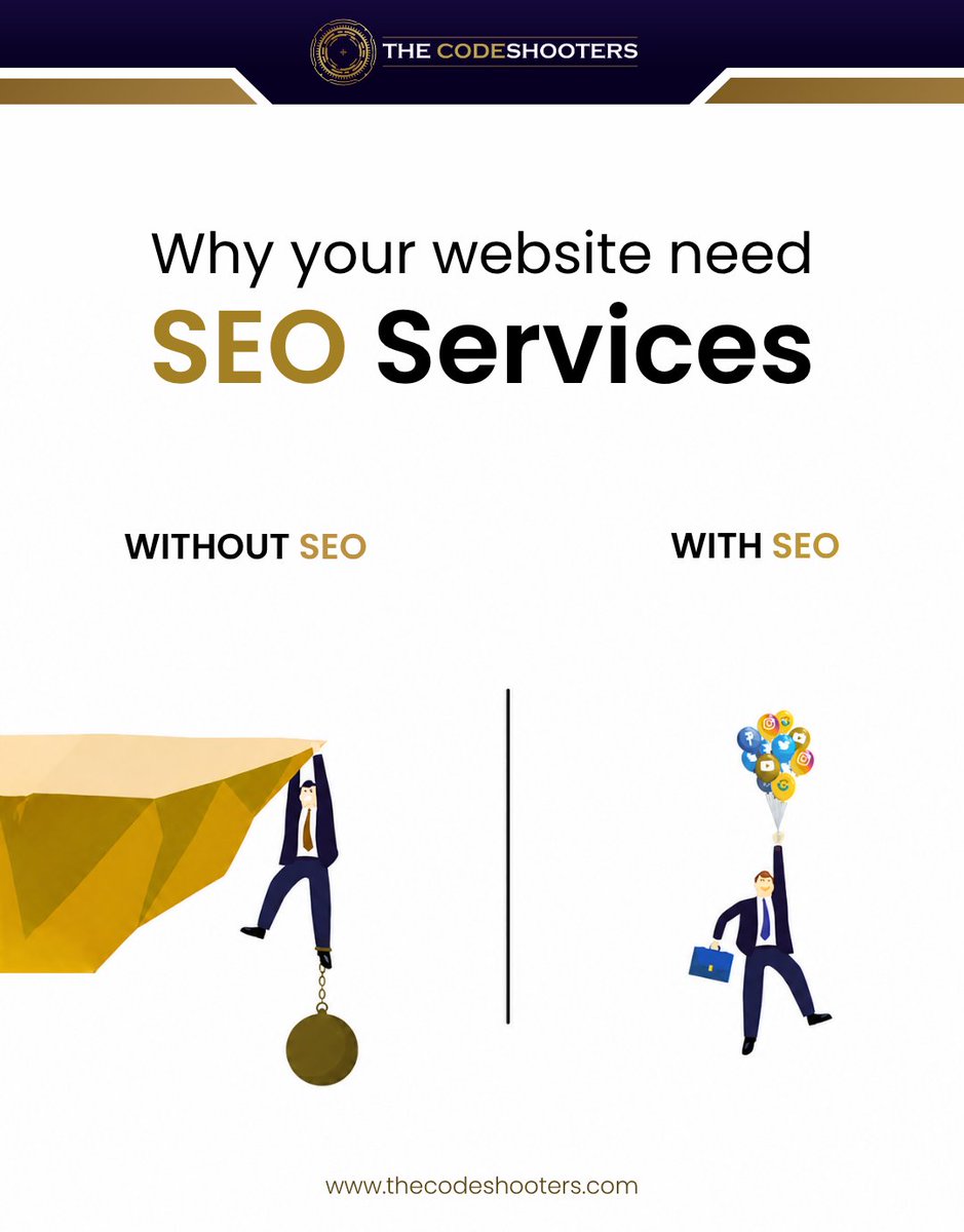 thecodeshooters's tweet photo. Without SEO ❌ your website struggles to grow.
With SEO ✅ your business gets visibility, traffic &amp; leads 🚀

🌐 https://t.co/33ec4oVZ94

#SEO #DigitalMarketing #BusinessGrowth #TheCodeShooters https://t.co/jqynjmlN4Q