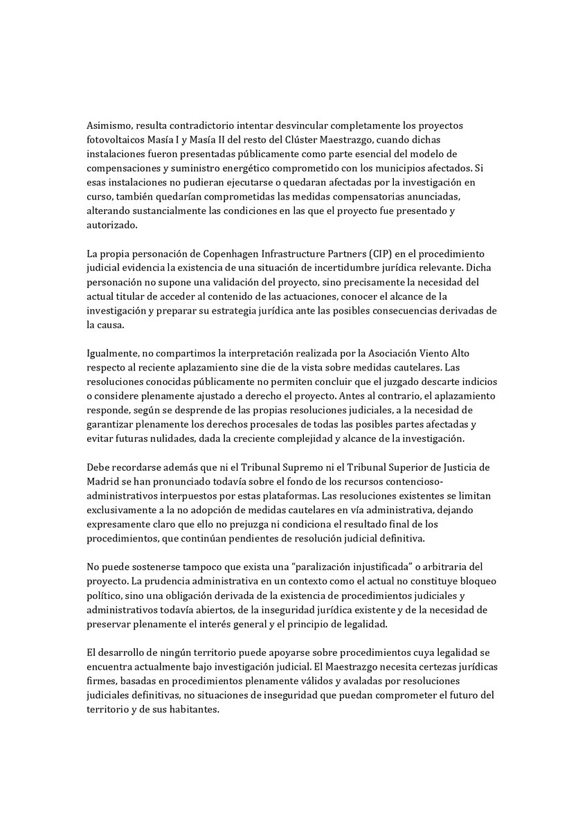 NoMatCCastello's tweet photo. ‼️El desenvolupament i el futur de cap territori es pot basar en procediments judicialitzats i sota investigació judicial per possible organització criminal en la tramitació macroprojectes energètics sobre espais protegits

📩Carta @NoMatCCastello i @paisajes_teruel a @mitecogob https://t.co/sqf9QeADOs