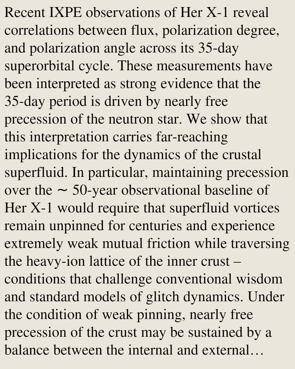 Theoretical Constraints on Neutron Star Superfluidity from Her X-1 Precession

Anton Biryukov, Amir Levinsov, Pavel Abolmasov
arxiv.org/abs/2605.04686 [𝚊𝚜𝚝𝚛𝚘-𝚙𝚑.𝙷𝙴]