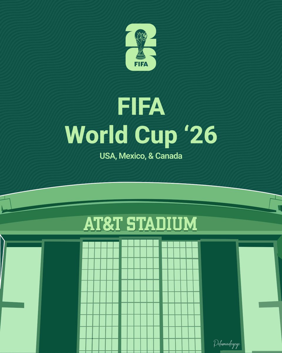 Pelz_Official's tweet photo. Day 12🏟️

I illustrated the #FIFAWorldCup26 logo and two of the host stadiums for the 2026 World Cup. https://t.co/IZ8C3KDpAb