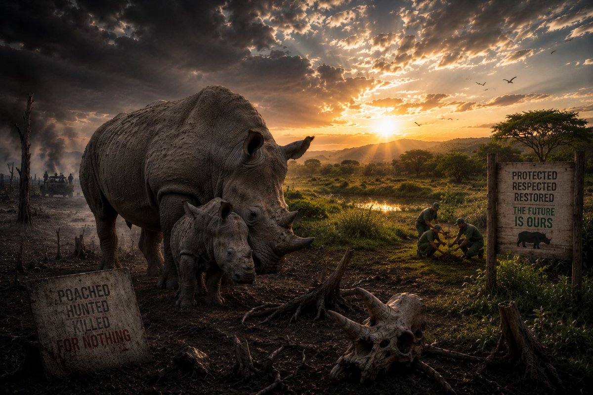 Najin and Fatu The Rhinos tweet media