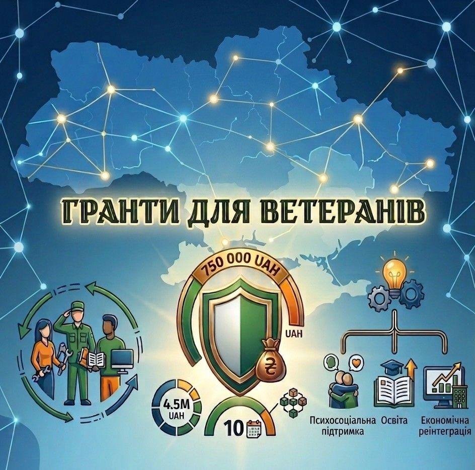 Гранти для ветеранських ініціатив: до 750 000 грн на проєкт

facebook.com/share/p/1DUL6d…