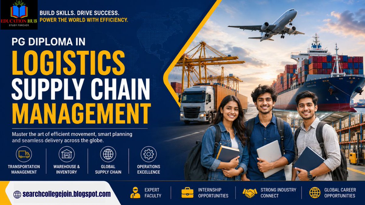 As99user02's tweet photo. PG Diploma Logistics Supply Chain Management

The PG Diploma in Logistics and Supply Chain Management has emerged as one of the most career-focused...know more https://t.co/w7H91VUjee

#LogisticsManagement #SupplyChainManagement #PGDiploma #LogisticsCourse #SupplyChainCourse https://t.co/mxzJSH5GCW